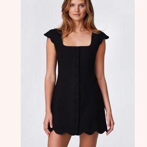 Aqua Scalloped Cap Sleeve Dress NWT L141422 Women’s Size M